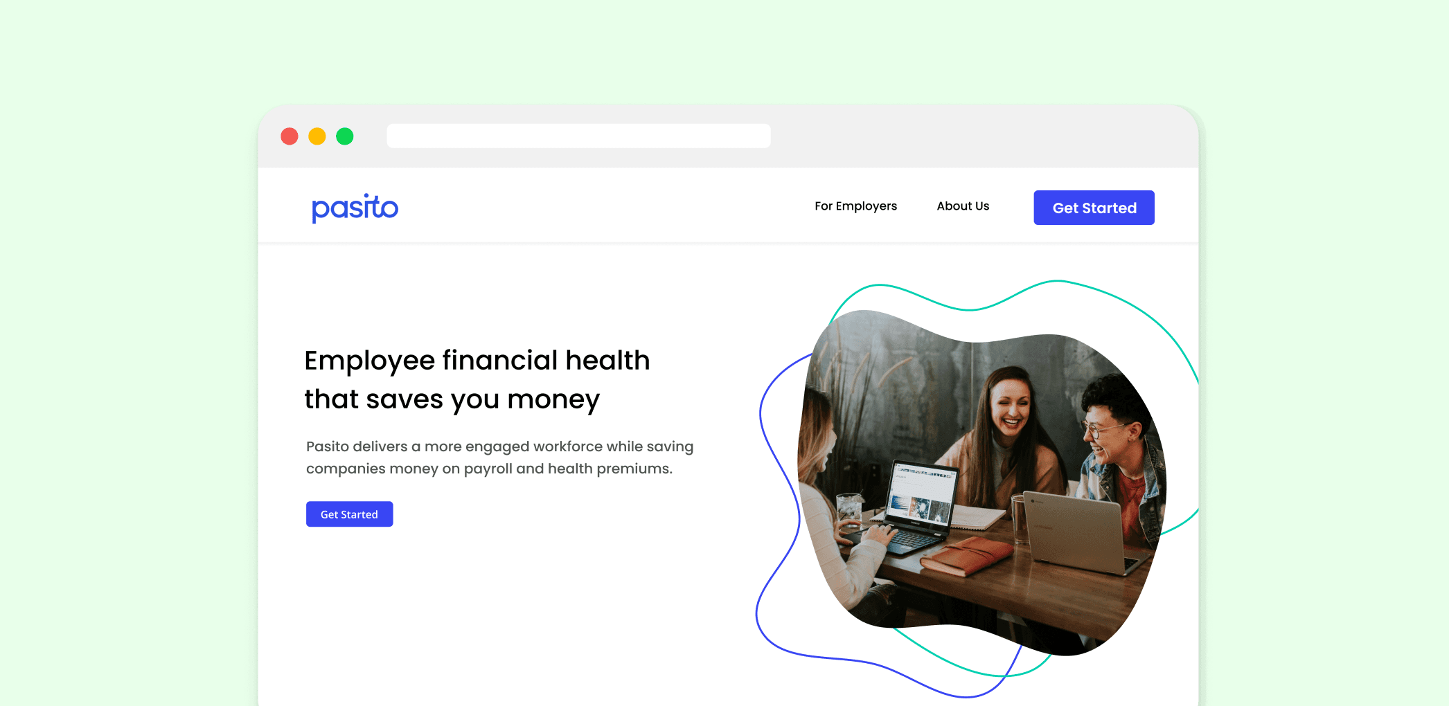 Final website design